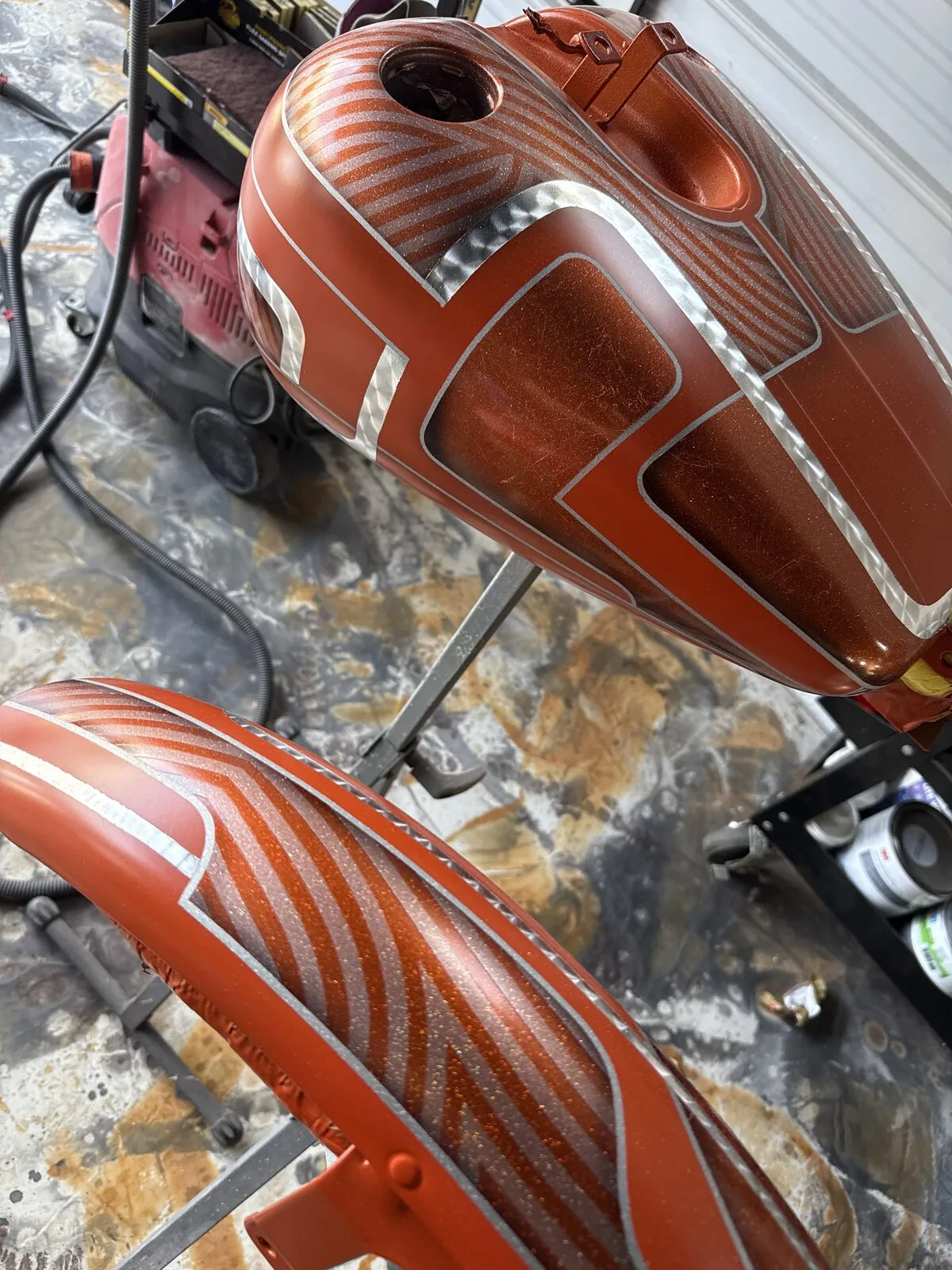 Candy copper tank and fender